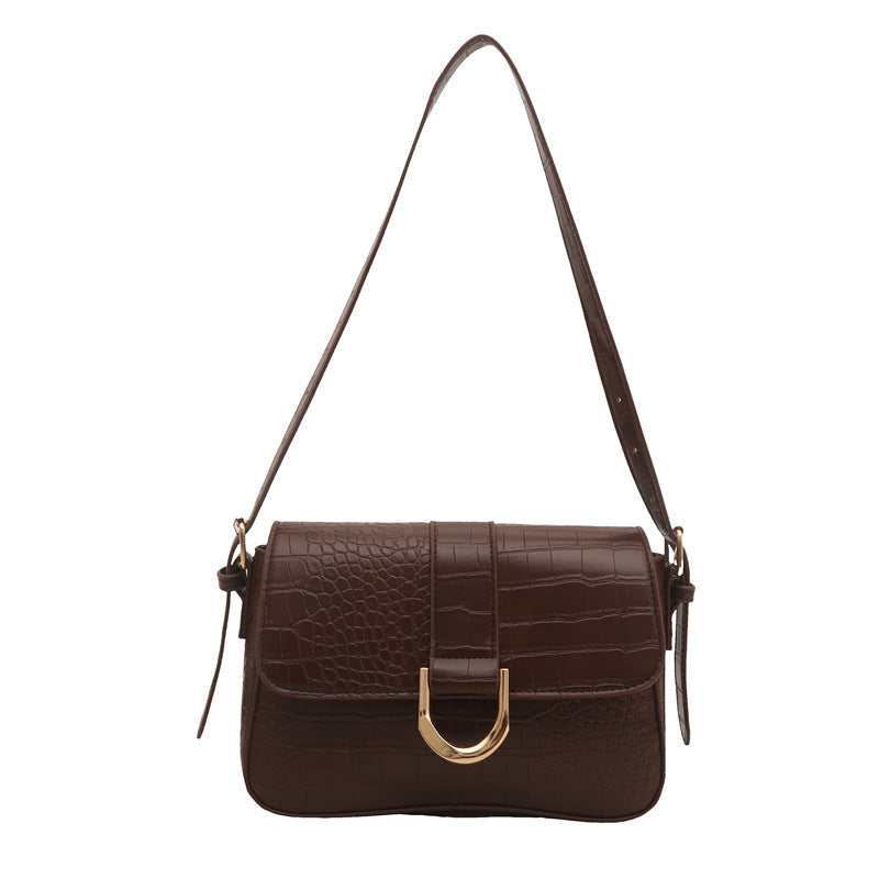 Classic Retro Clasp Shoulder Tote
