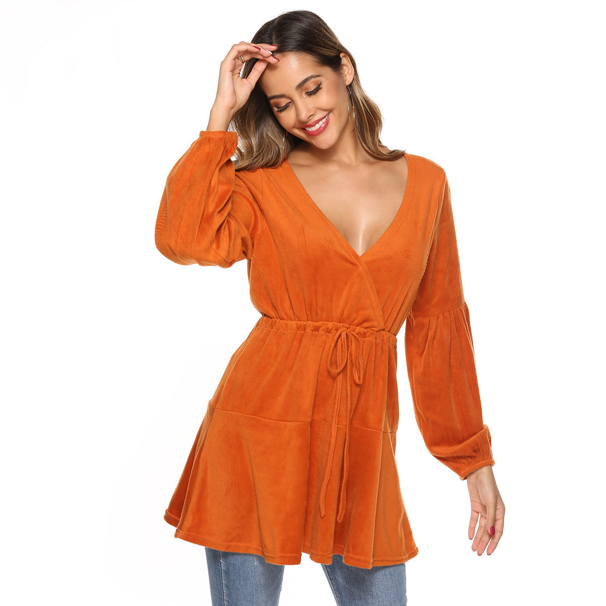 Effortless Knit Belt Dress (Lässiges Strickkleid mit Gürtel)