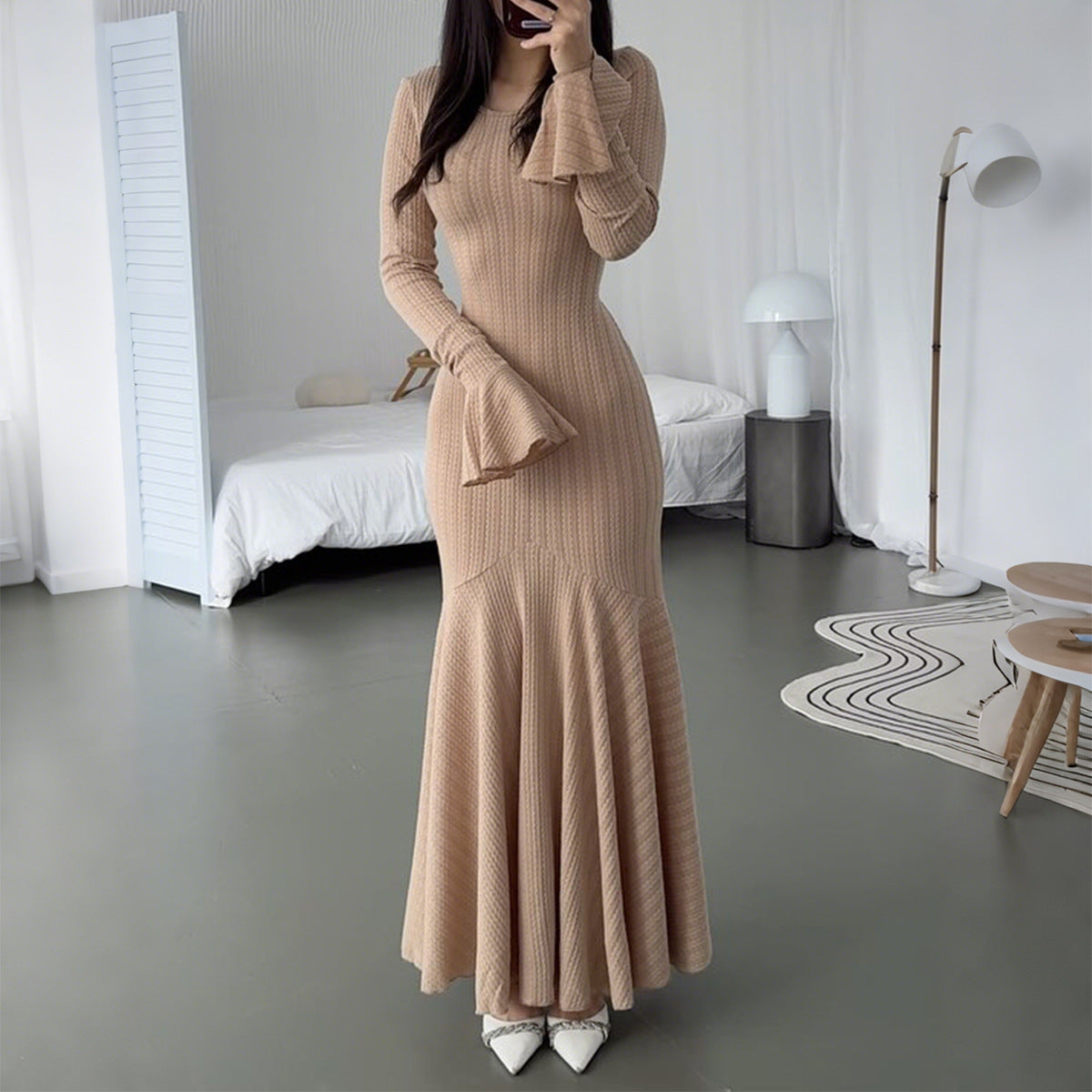 Chic Slim Fit Knit Dress (Stylisches figurbetontes Strickkleid)