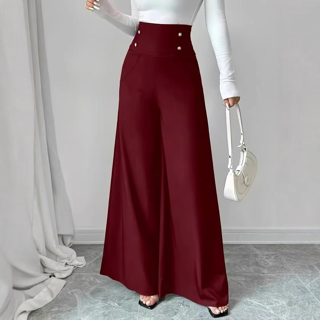 Elegant Wide-Leg Trousers - Tummy-Slimming Effect (Elegante Weite Hose - Bauchweg-Effekt)