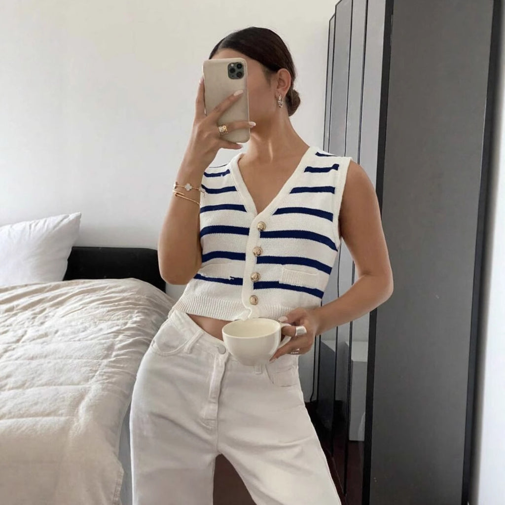 Marin Knit Vest – Stripes, Structure, Style (Marin Strickweste – Streifen Mit Stil)