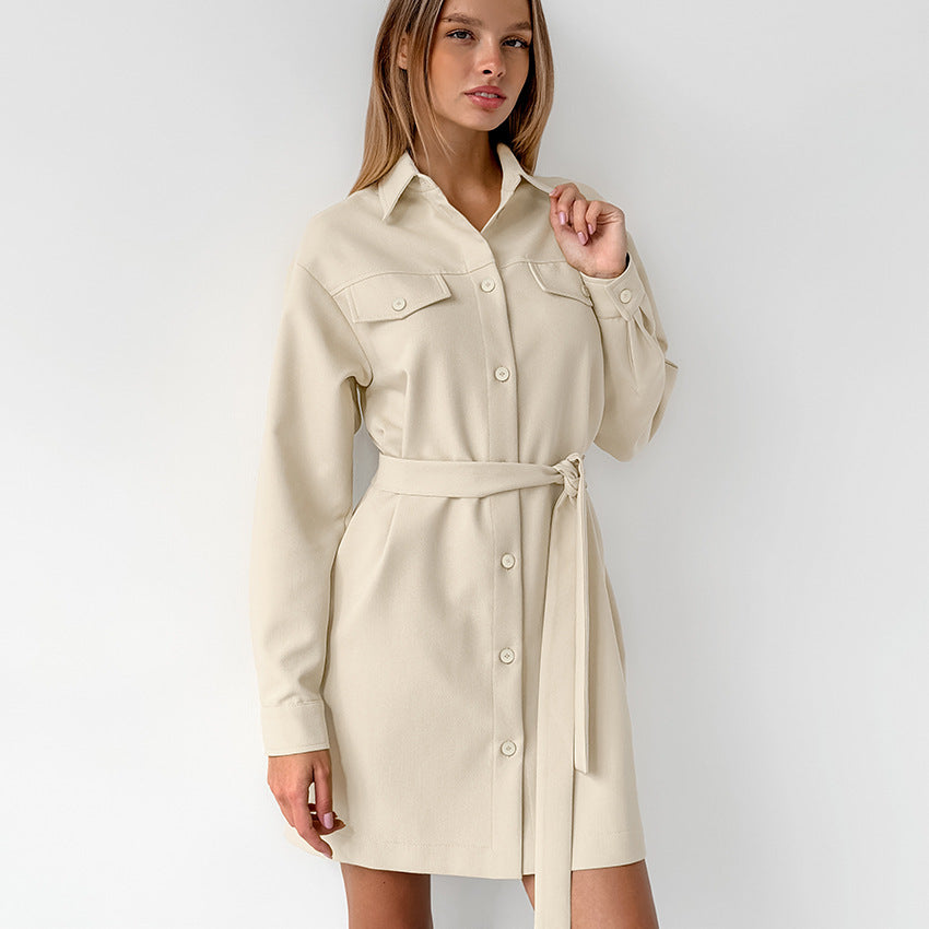 Luxury-Inspired Belted Shirt Dress (Luxuriöses Kleid In Manteloptik)