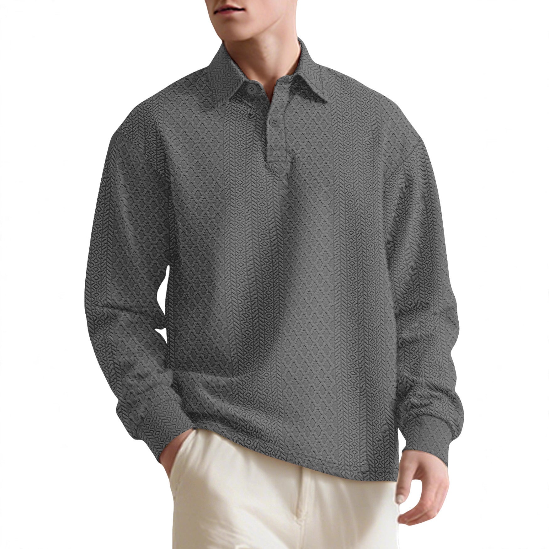 Modern Jacquard Polo Knit (Moderner Jacquard-Polo-Pullover)