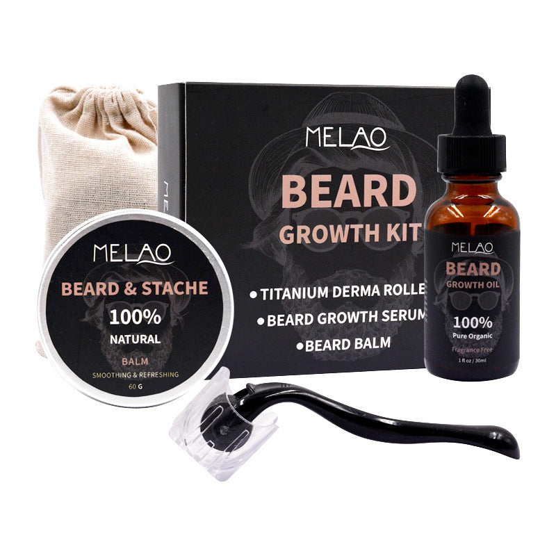 Men’s Beard Care Kit – Nourish, Promote Growth & Style (Männer Bartpflege-Set – Pflegt, Fördert Bartwachstum & Formt)