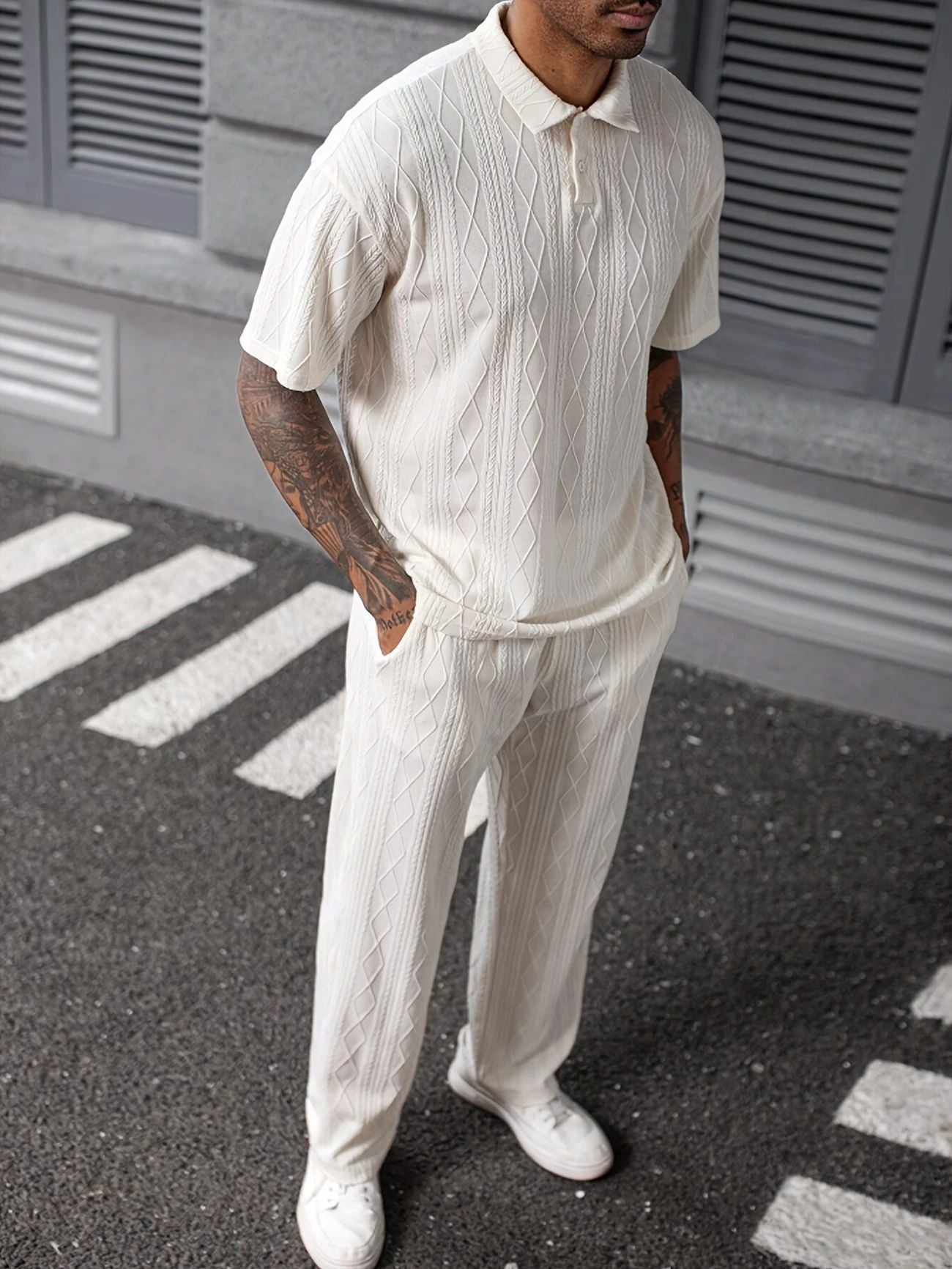 Refined Jacquard Polo Set (Edles Jacquard-Polo-Set)