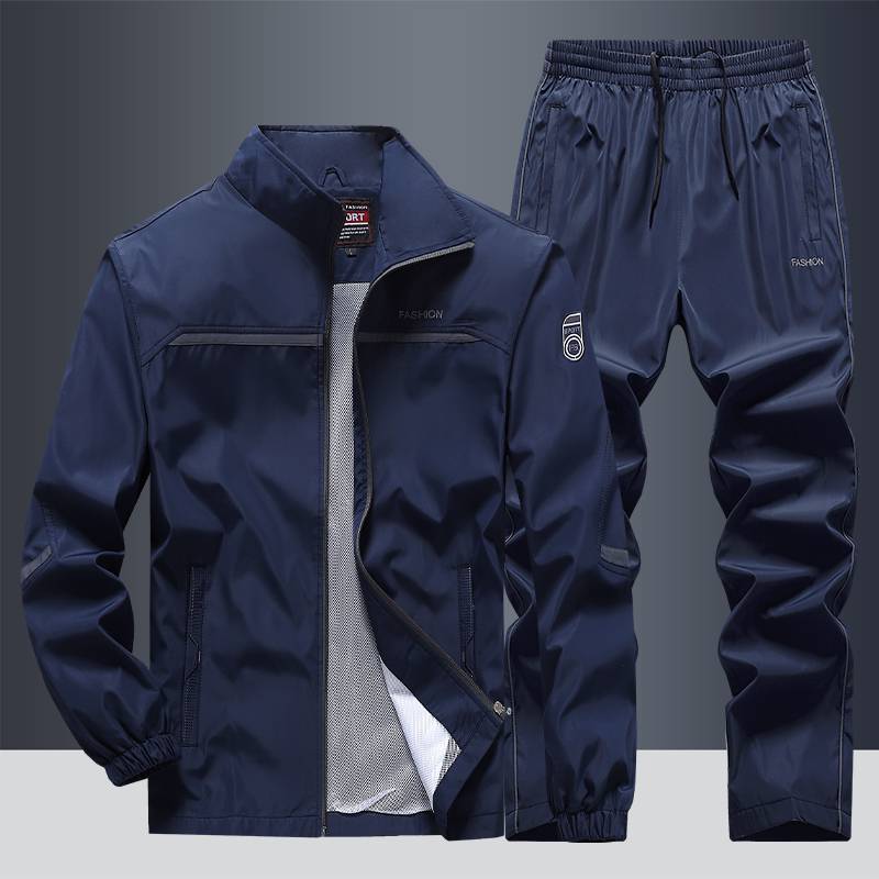 Relaxed Lapel Tracksuit – Breathable & Modern Look (Locker Geschnittener Trainingsanzug)