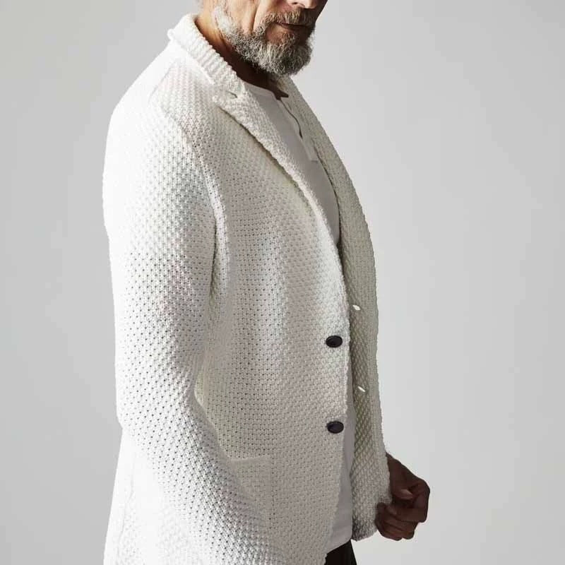 Casual Lapel Cardigan – Knitted Jacket Design (Casual Cardigan mit Kragen – Im Strickjacken-Look)