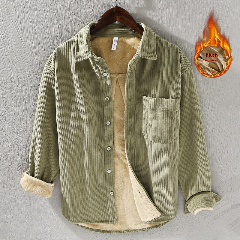 Casual Velvet Shirt with a Classic Design (Samtshirt mit klassischem Design)