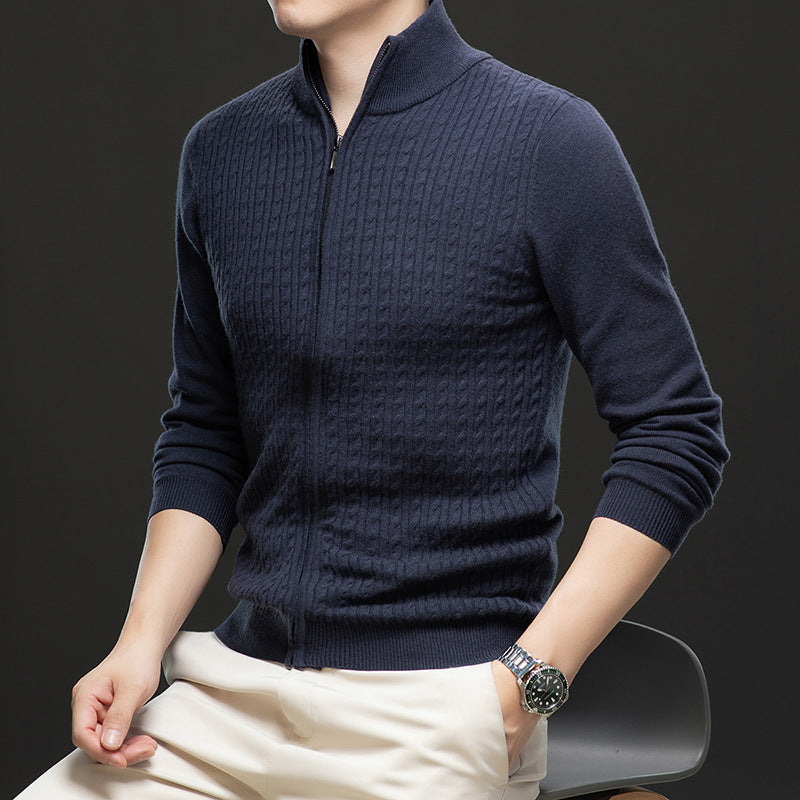 Stand Collar Knit Jacket (Strickjacke mit Stehkragen)