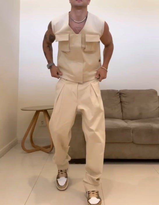 Fashion Vest Outfit – 2-Piece Workwear Look (Zweiteiliges Modeweste-Outfit)