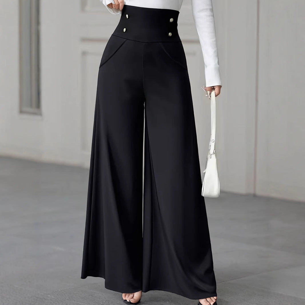 Elegant Wide-Leg Trousers - Tummy-Slimming Effect (Elegante Weite Hose - Bauchweg-Effekt)