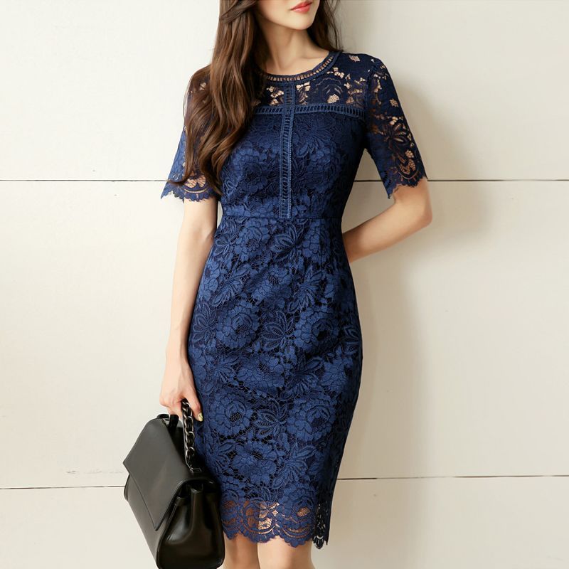 Fashion Midi Lace Dress (Elegantes Midi-Kleid)