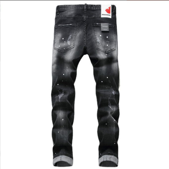 DSquared Splatter Denim – Slim, Edgy, Streetstyle. (DSquared Splatter-Jeans)