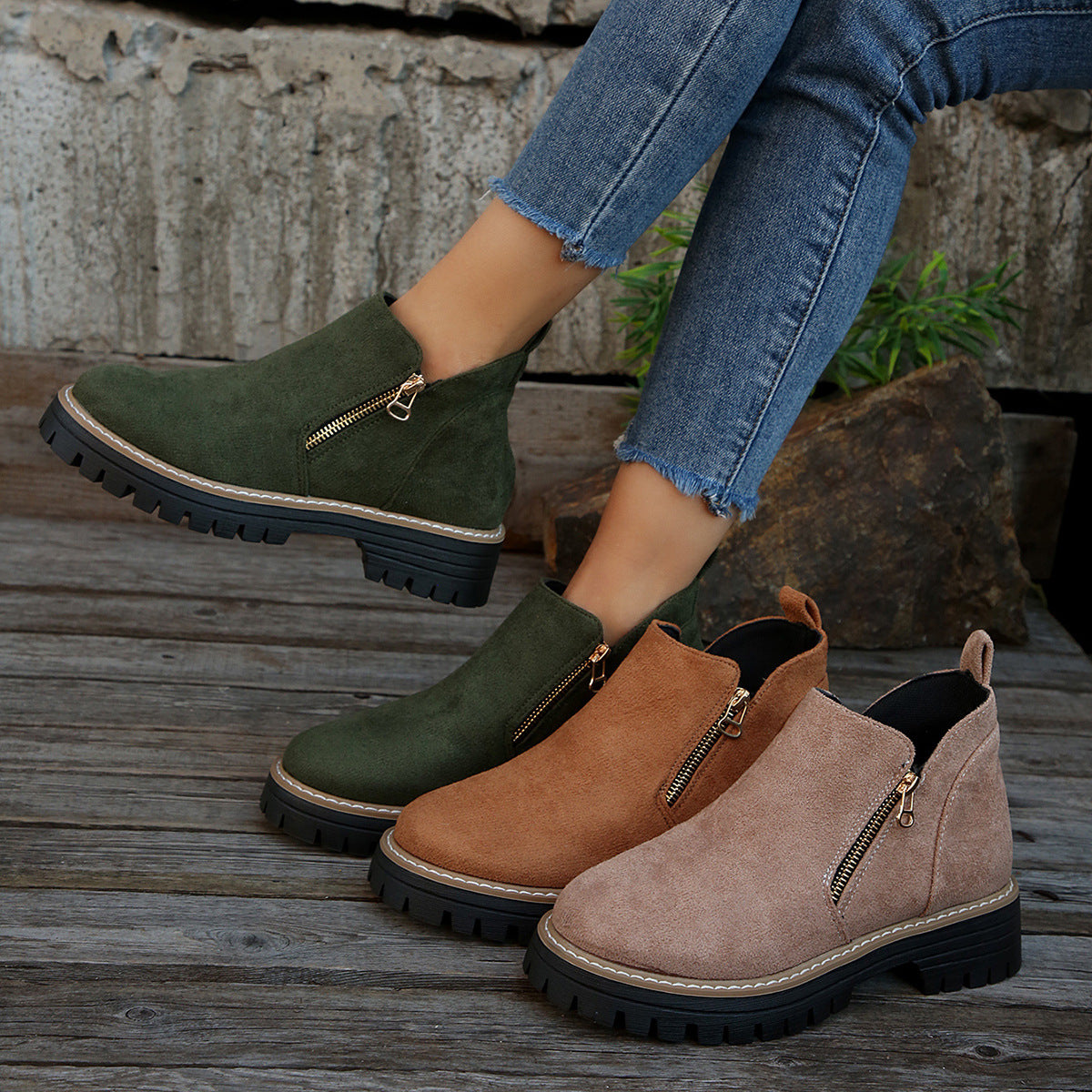 Stylish Suede Chelsea Booties (Stylische Chelsea-Boots aus Wildleder)