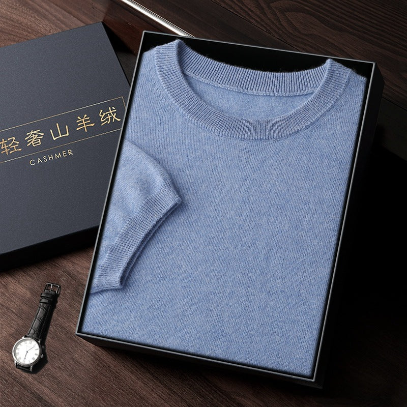 Elegant Luxurious Men’s Sweater In Fine Cashmere (Eleganter Luxuriöser Herrenpullover Aus Feinem Kaschmir)