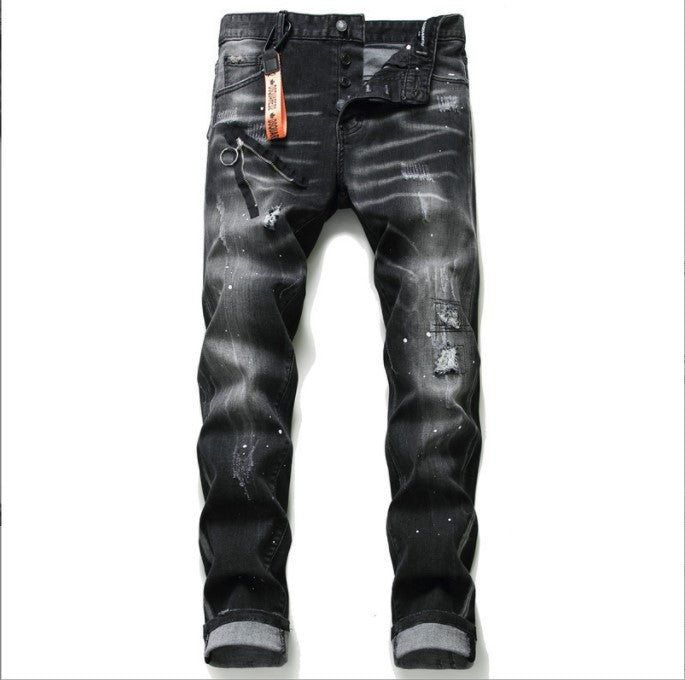 DSquared Splatter Denim – Slim, Edgy, Streetstyle. (DSquared Splatter-Jeans)