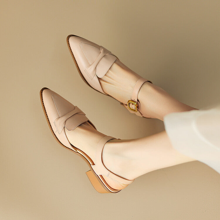 Elegant Pointed-Toe Sandals with Bowknot (Elegante Spitze Sandalen mit Schleife)