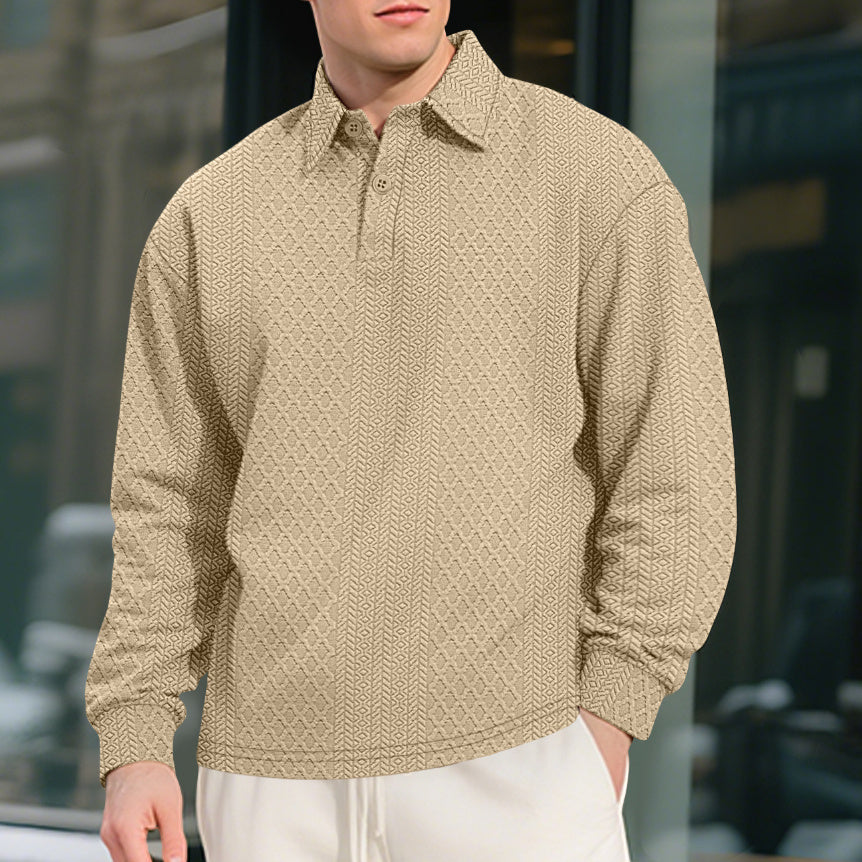 Modern Jacquard Polo Knit (Moderner Jacquard-Polo-Pullover)