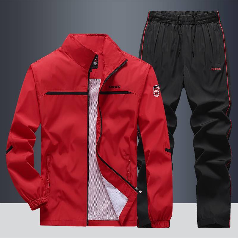Relaxed Lapel Tracksuit – Breathable & Modern Look (Locker Geschnittener Trainingsanzug)