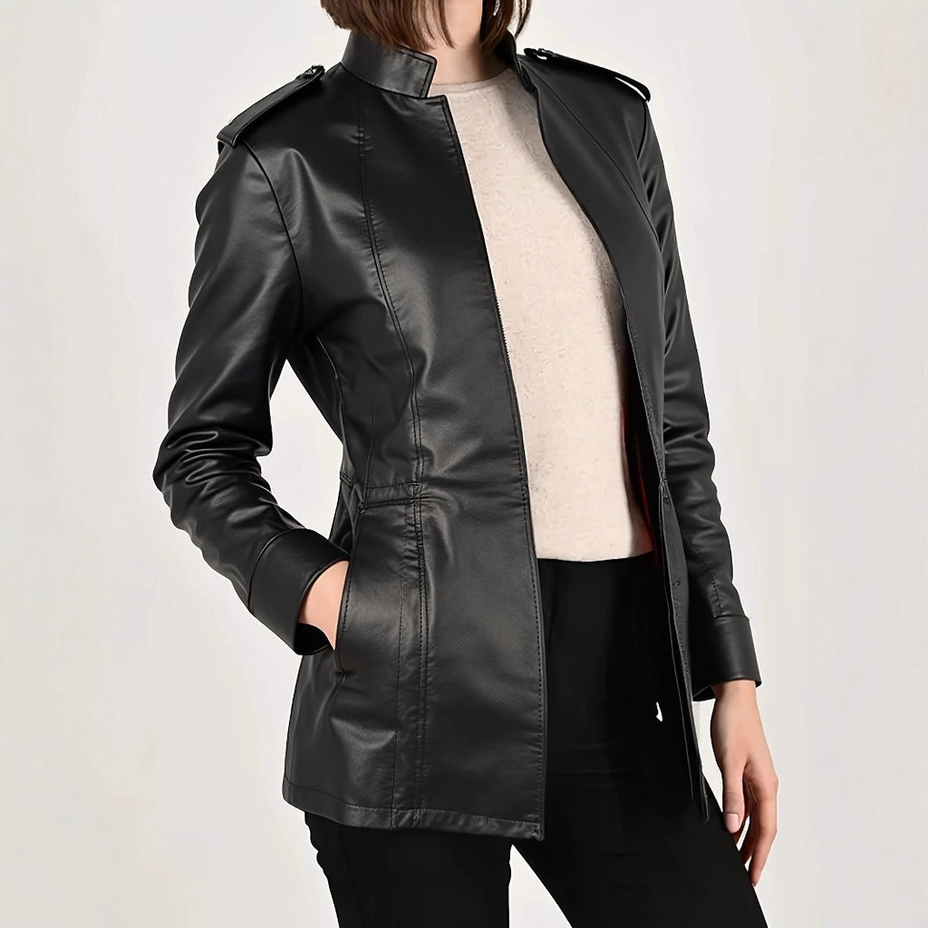 Black Leather Coat (Schwarze Lederjacke)