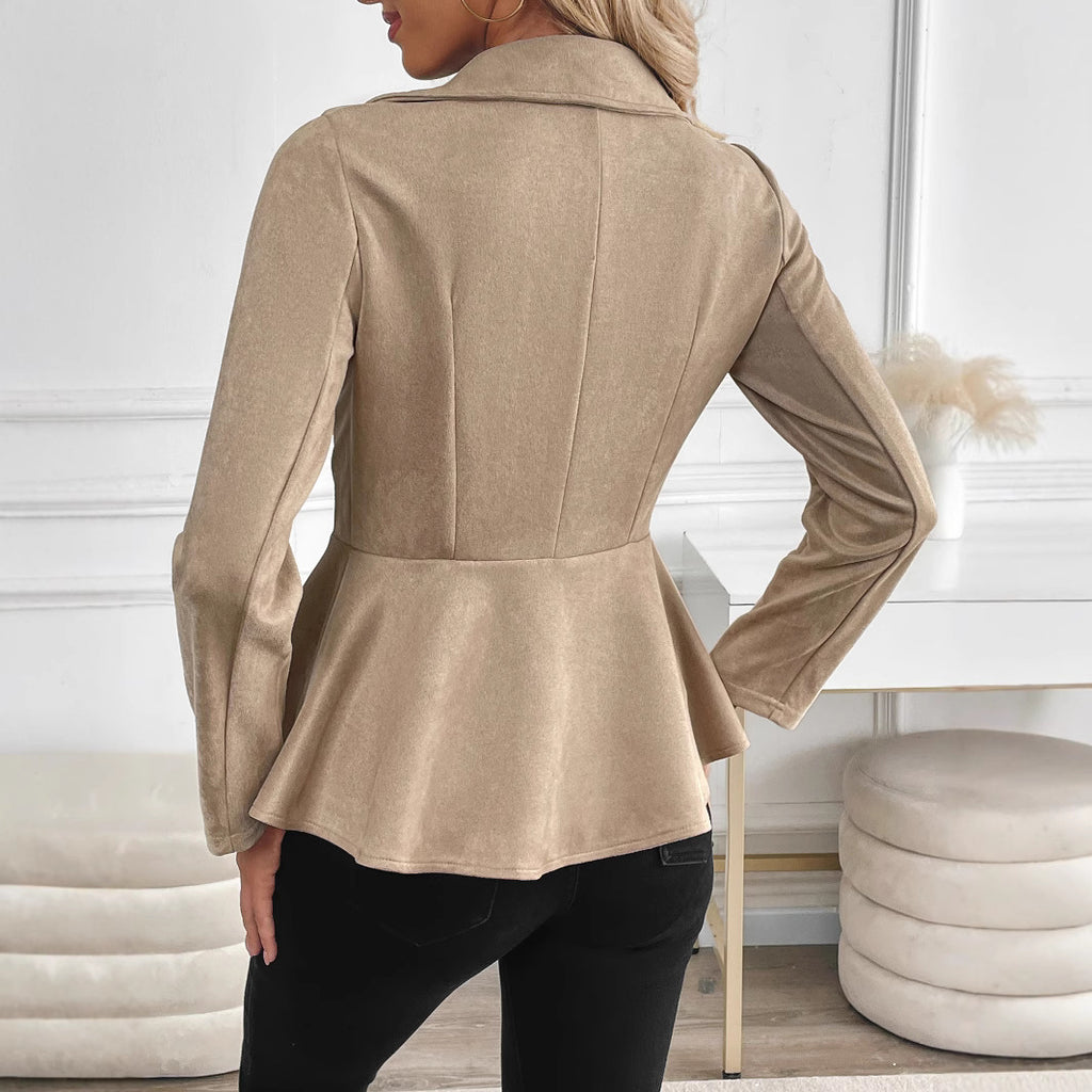 Classic Elegant Suede Coat (Stilvoller Veloursleder-Mantel)