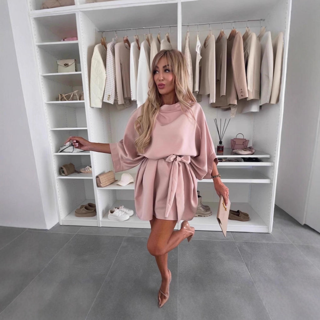 Elegant Belted Midi Dress (Modisches Midi-Kleid mit Gürtel)