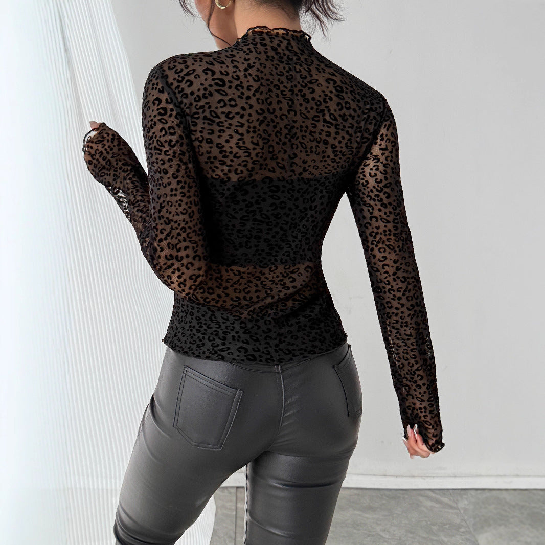 Sexy Sheer Leopard Top (Sexy Transparentes Leoparden-Top)