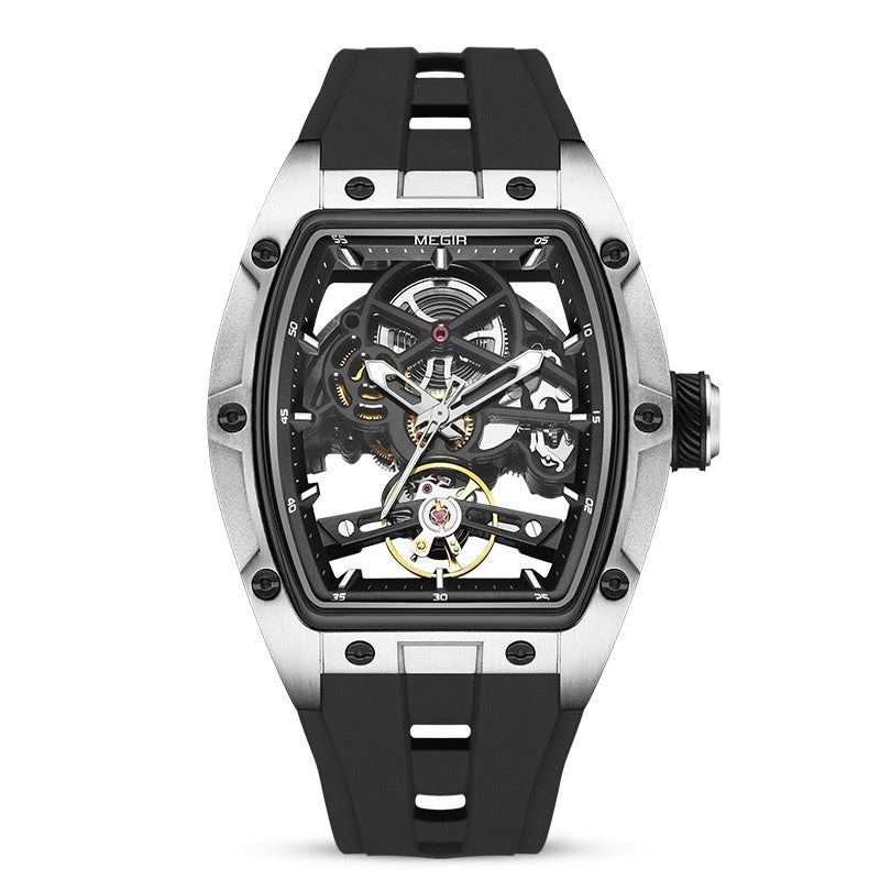 Automatic Stainless Steel Skeleton Timepiece (Automatische Skelettuhr Aus Edelstahl)