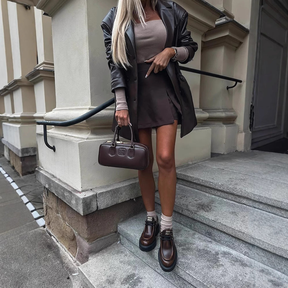 Faux Leather Corset Jacket (Kunstleder-Corsagenjacke)