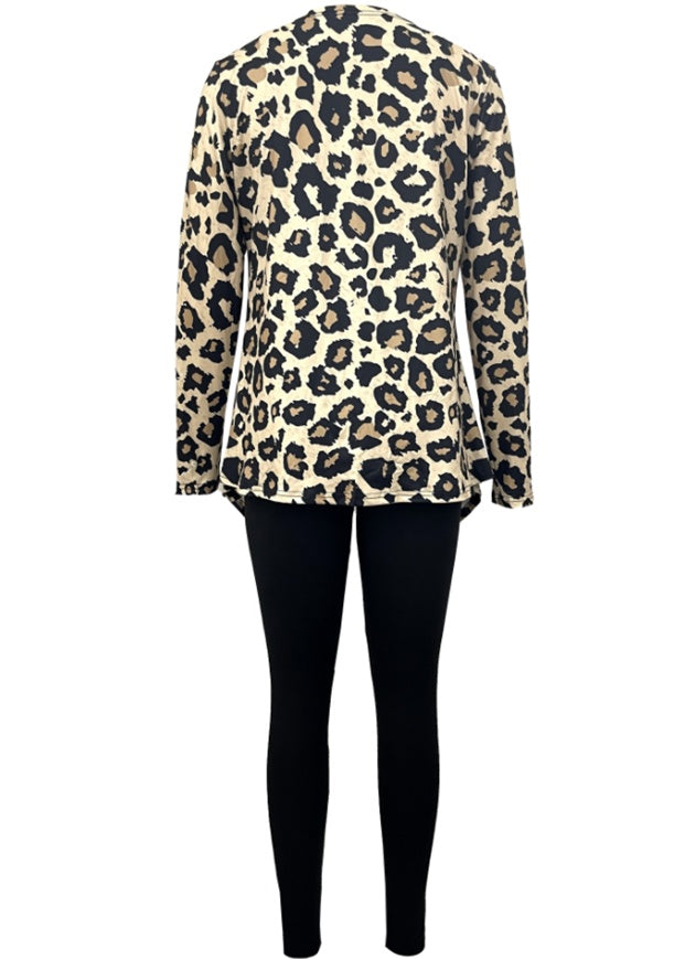 Leopard Print Outfit Set (Modisches Set im Leoparden-Look)