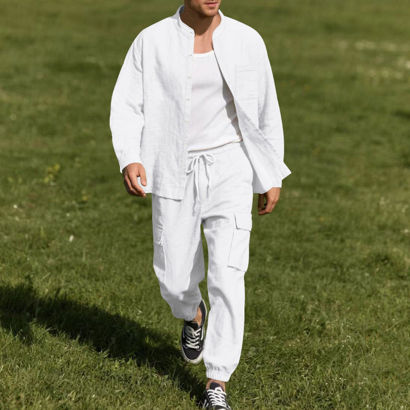 Breezy Resort Set – Lightweight Cardigan & Pants (Luftiges Resort-Set – Leichter Cardigan Mit Passender Hose)