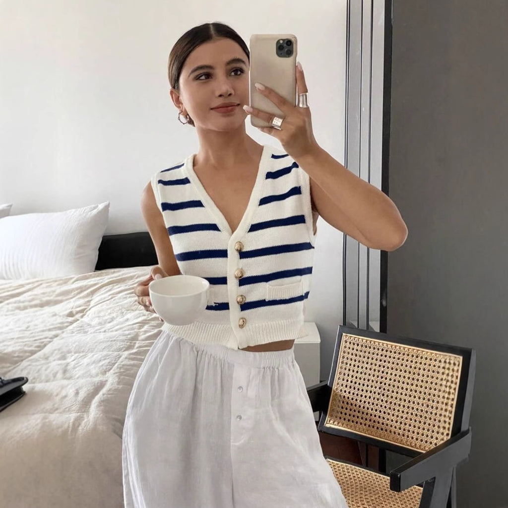 Marin Knit Vest – Stripes, Structure, Style (Marin Strickweste – Streifen Mit Stil)