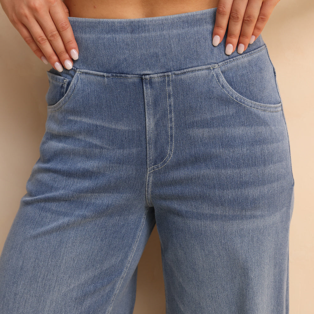 Blue Wide-leg Jeans With Flare Cut (Blaue Lockere Jeans)