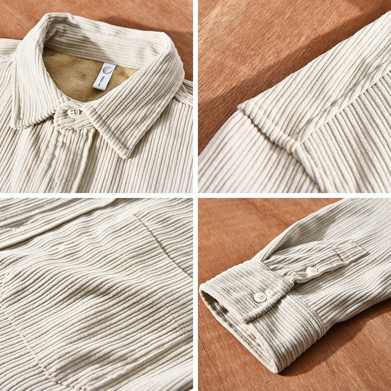 Casual Velvet Shirt with a Classic Design (Samtshirt mit klassischem Design)