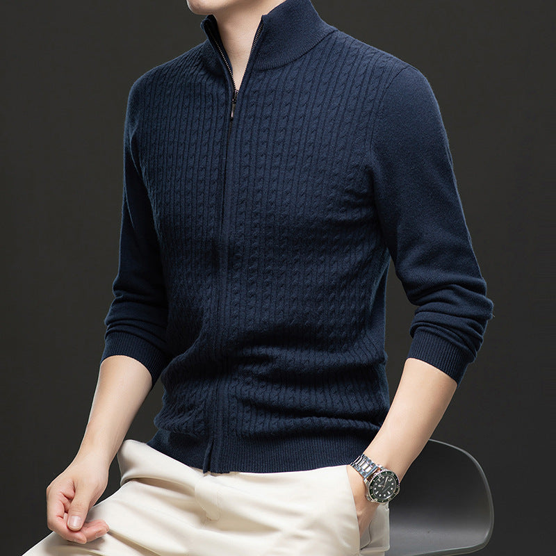 Stand Collar Knit Jacket (Strickjacke mit Stehkragen)