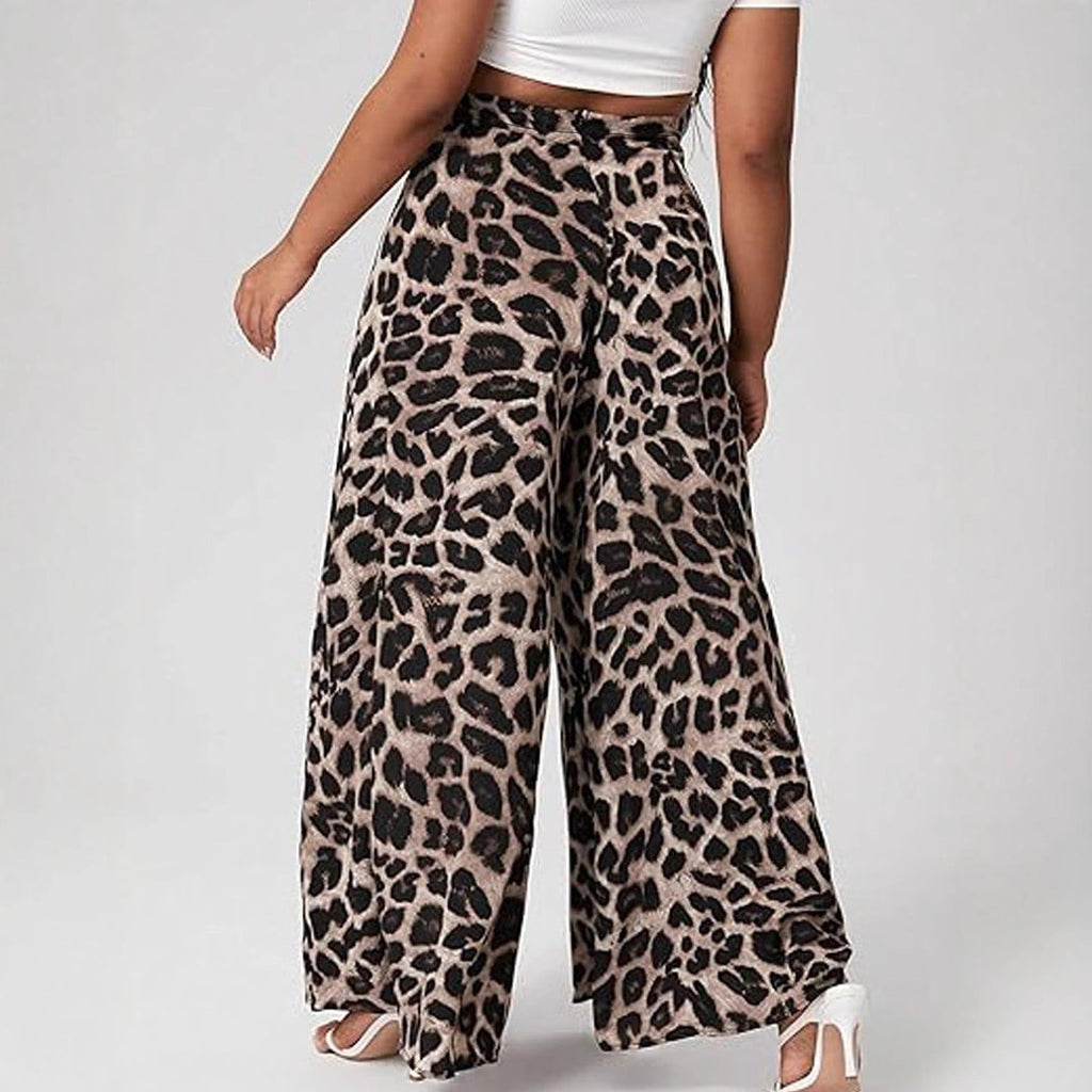 Chic Fashion Wide-Leg Leopard Pants (Schicke Weite Hose im Leopardenmuster)