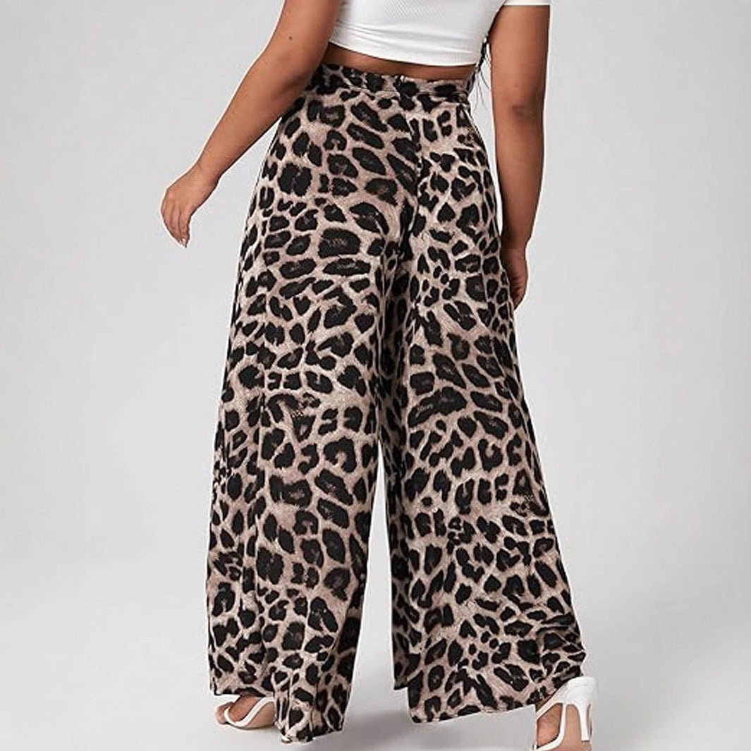 Chic Fashion Wide-Leg Leopard Pants (Schicke Weite Hose im Leopardenmuster)