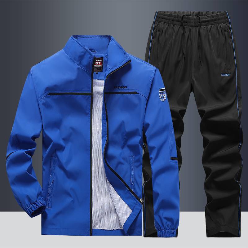 Relaxed Lapel Tracksuit – Breathable & Modern Look (Locker Geschnittener Trainingsanzug)