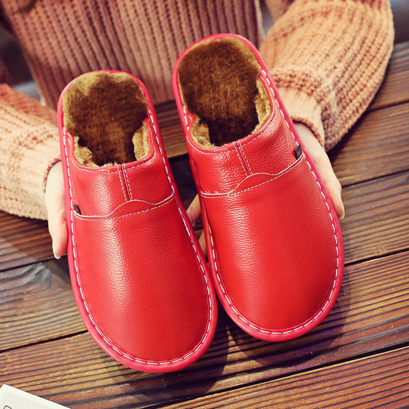 Stylish Waterproof Household Leather Slippers (Stilvolle Wasserdichte Hausschuhe aus Leder)