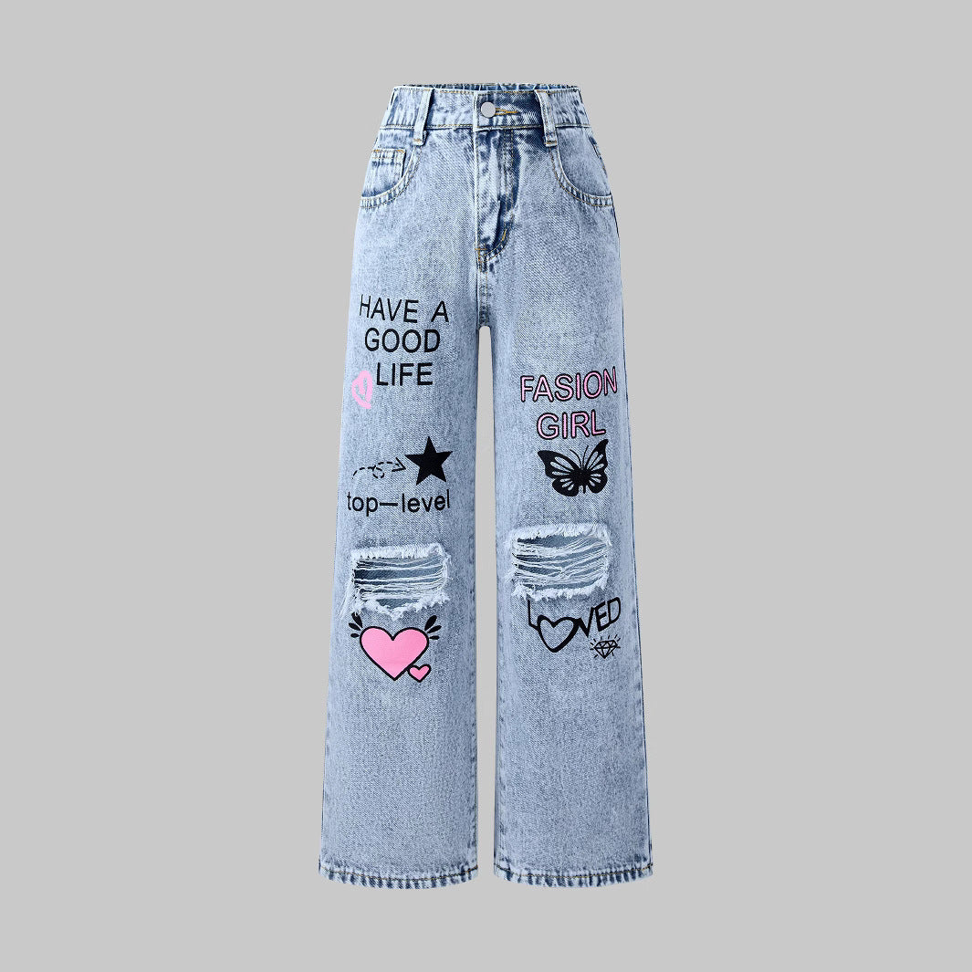 Modern Stylish Girl's Jeans (Moderne Stylische Mädchen-Jeans)