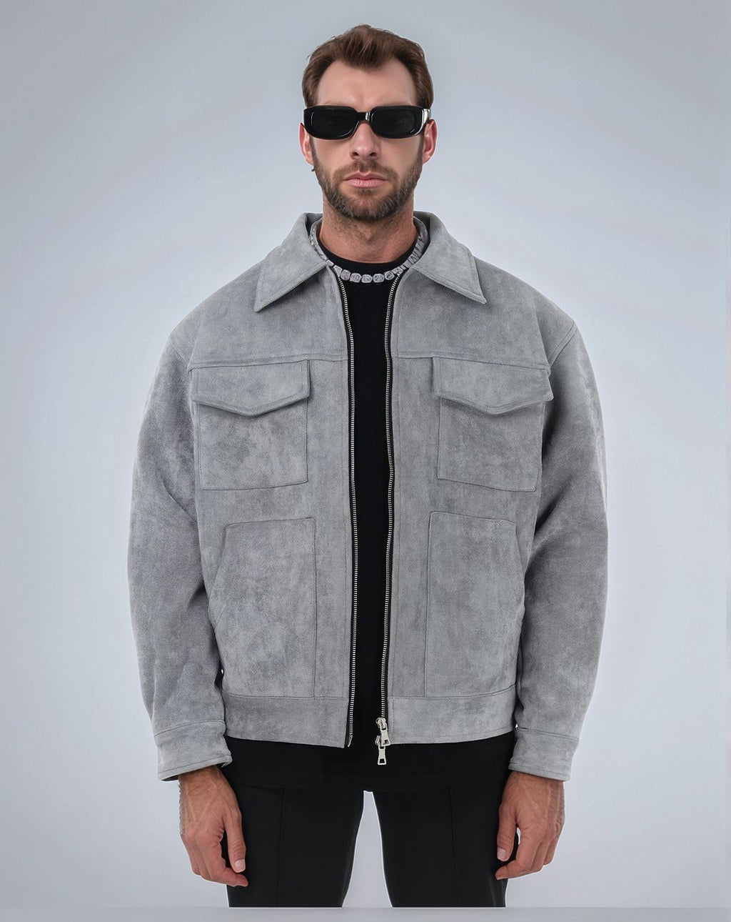 Luxury Cargo Jip Jacket With Shearling Accents (Luxuriöse Cargo-Jacke - Amiri-Style)