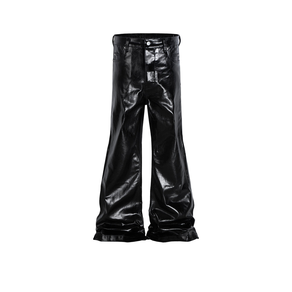 Shiny Black Jeans – Chic Patent Finish (Glänzende Schwarze Jeans – Schicker Lack-Look)