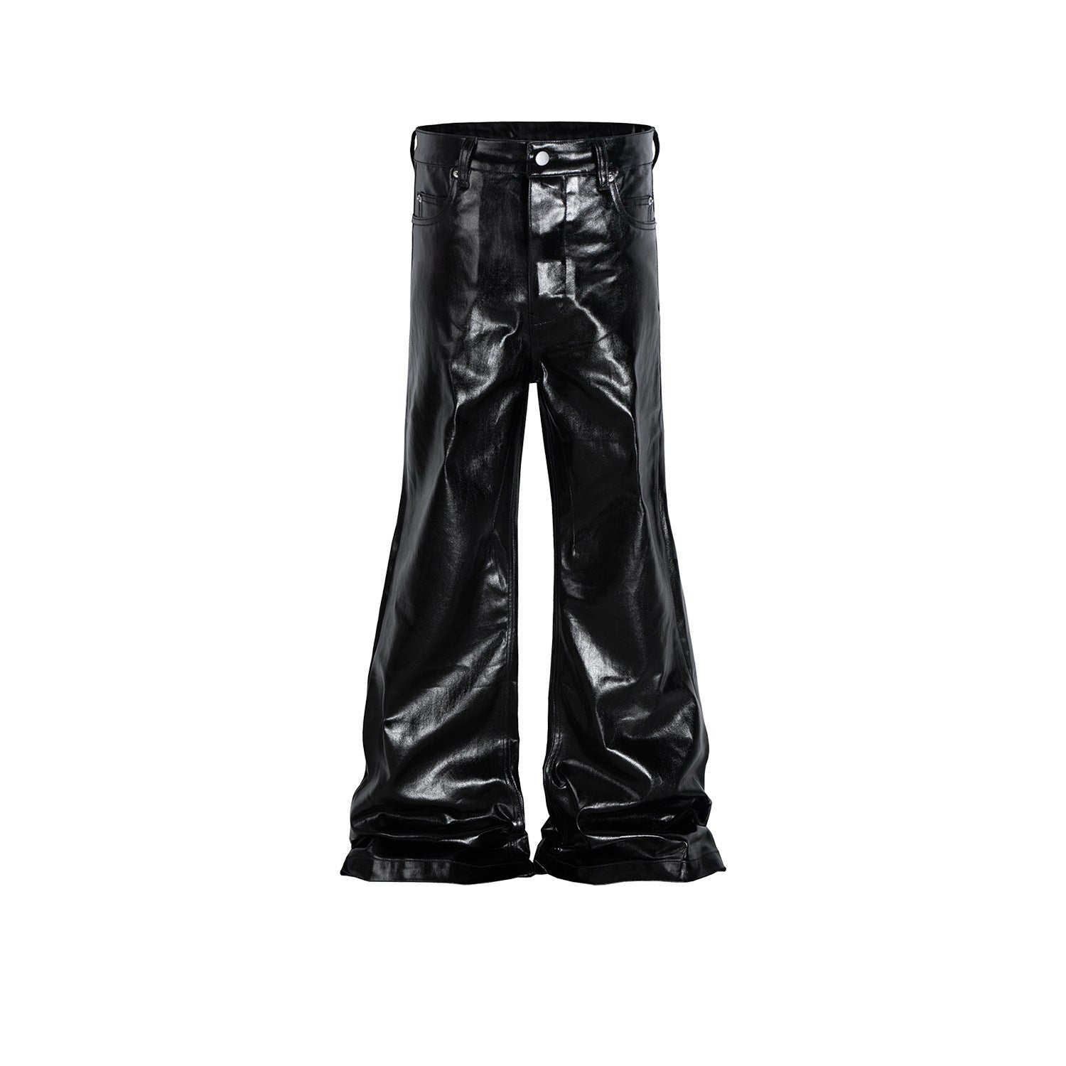 Shiny Black Jeans – Chic Patent Finish (Glänzende Schwarze Jeans – Schicker Lack-Look)