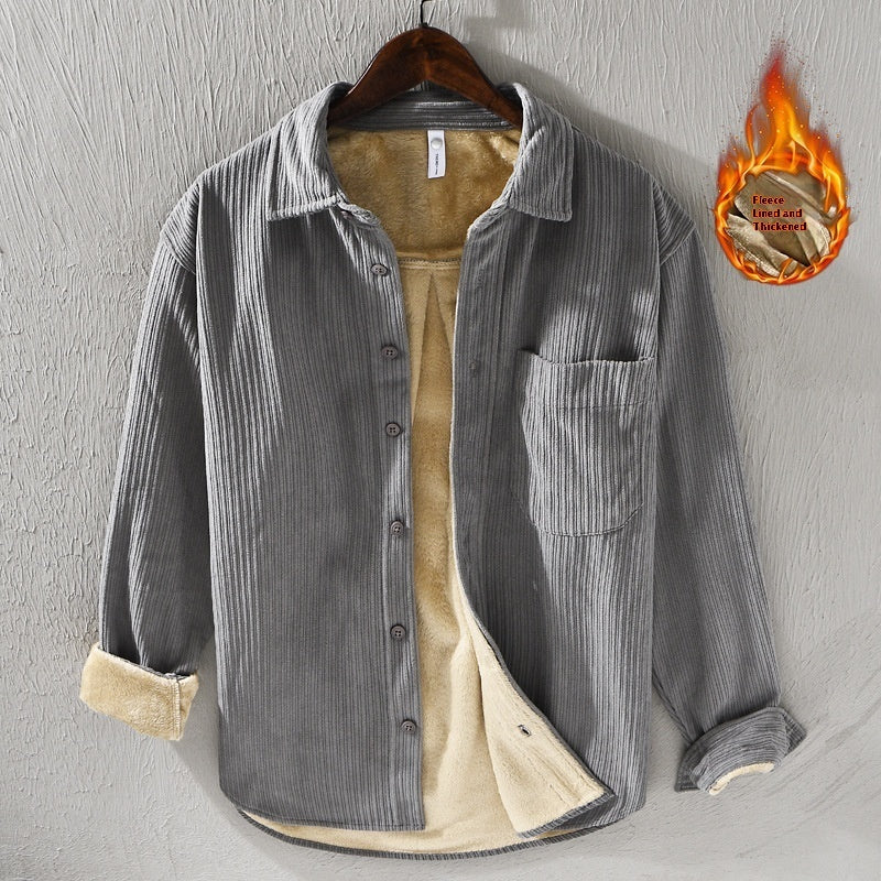 Casual Velvet Shirt with a Classic Design (Samtshirt mit klassischem Design)