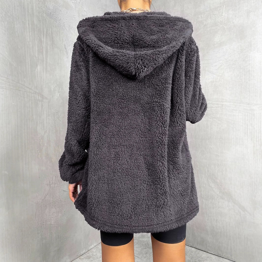 Fashion Hooded Fur Coat (Modischer Kapuzen-Pelzmantel)