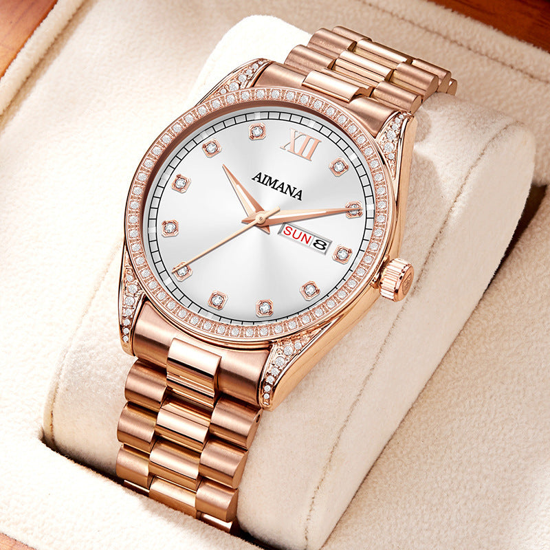 Luxus-Uhr im Designer-Stil mit Diamantzifferblatt (Designer Luxury Watch with Diamond Dial)