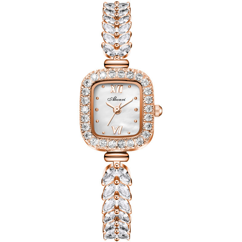 Delicate Luxury Jeweled Quartz Watch (Feine Luxusuhr – Quarzwerk mit Edelsteinbesatz)