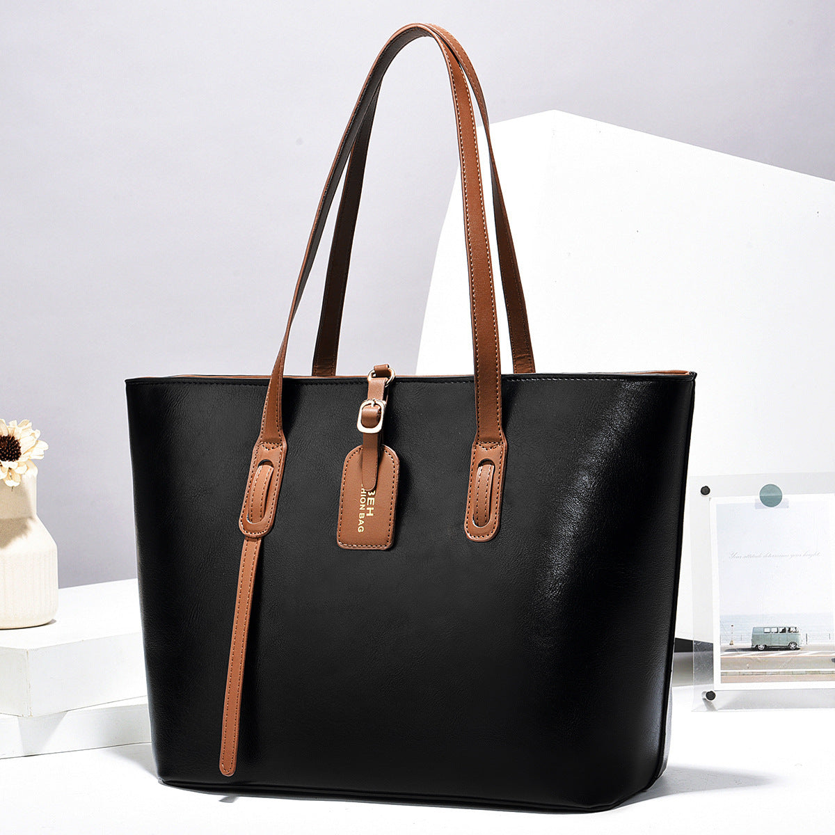 Classic Leather-Pattern Fashion Bag (Klassische Tasche mit Lederlook im Fashion-Stil)