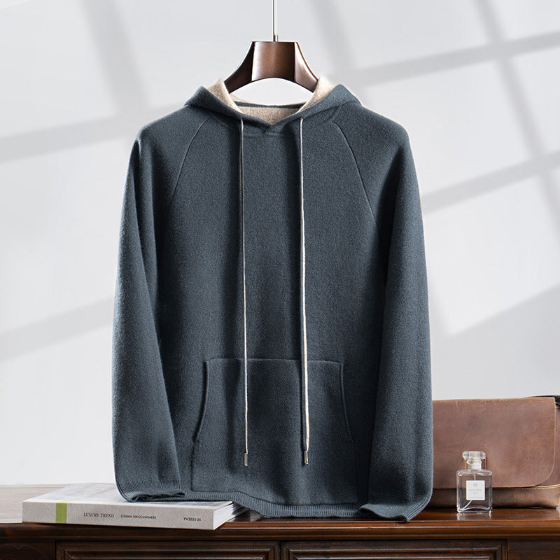 Men Pure Cashmere Hoodie (Herren Kaputzenpullover aus 100% Kaschmir)
