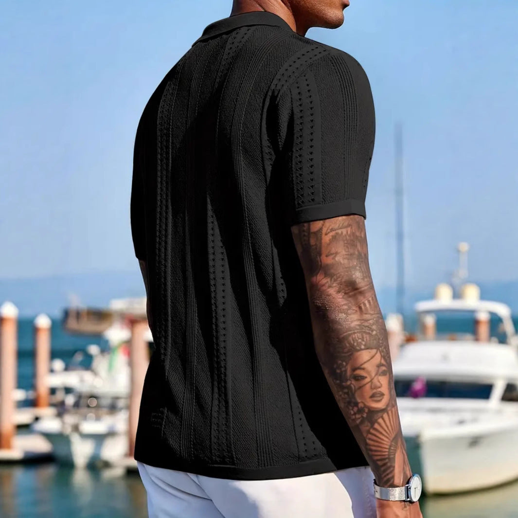 Luxury Breathable Knit Polo (Leichtes Edles Strick-Polo)